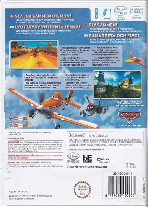 Disney Planes - Dansk - Nintendo Wii (B Grade) (Genbrug)